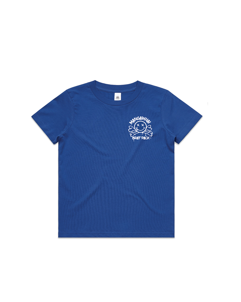 Brat Pack kids tee blue - Threadbox