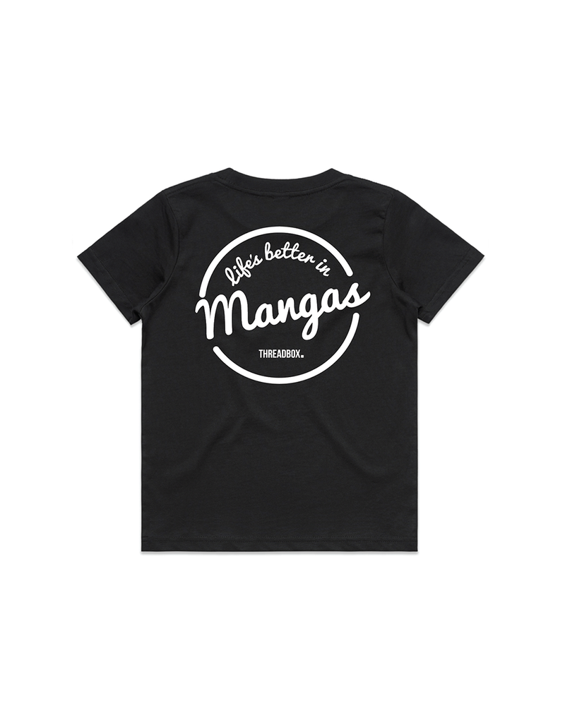 Kids Life's Better in Mangas black tshirt - Threadbox