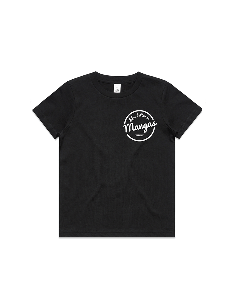 Kids Life's Better in Mangas black tshirt - Threadbox