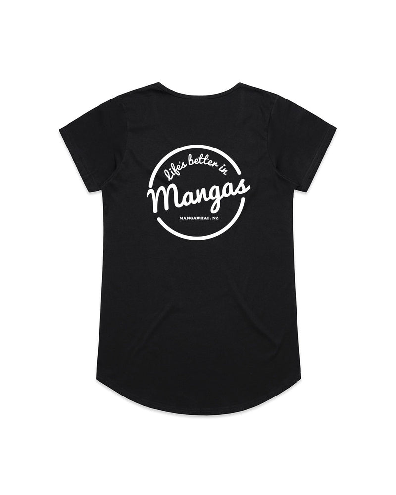 Ladies Life's Better Black Tee - Threadbox