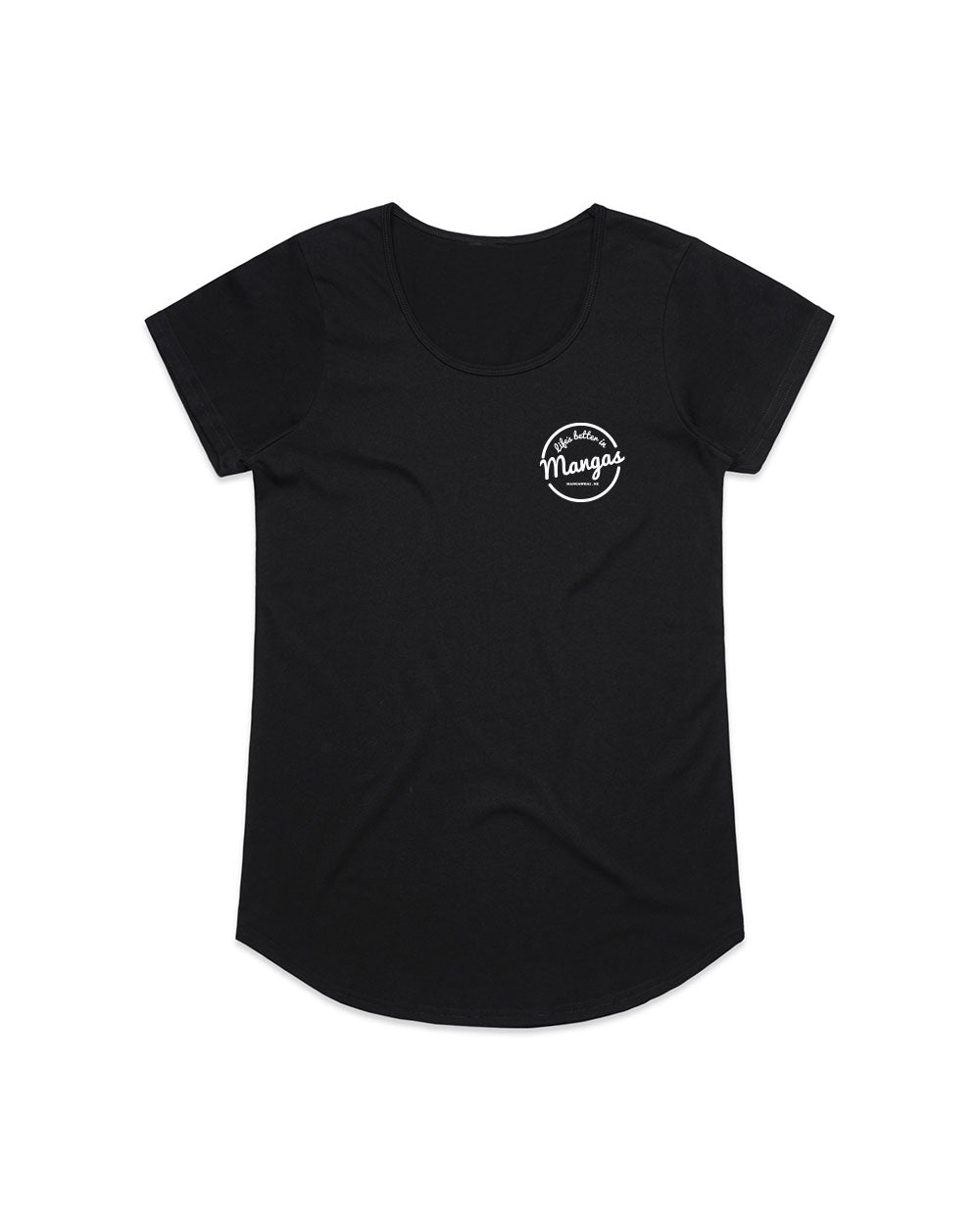 Ladies Life's Better Black Tee - Threadbox