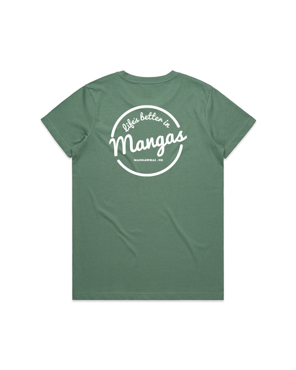 Ladies Life's Better Sage Tee - Threadbox