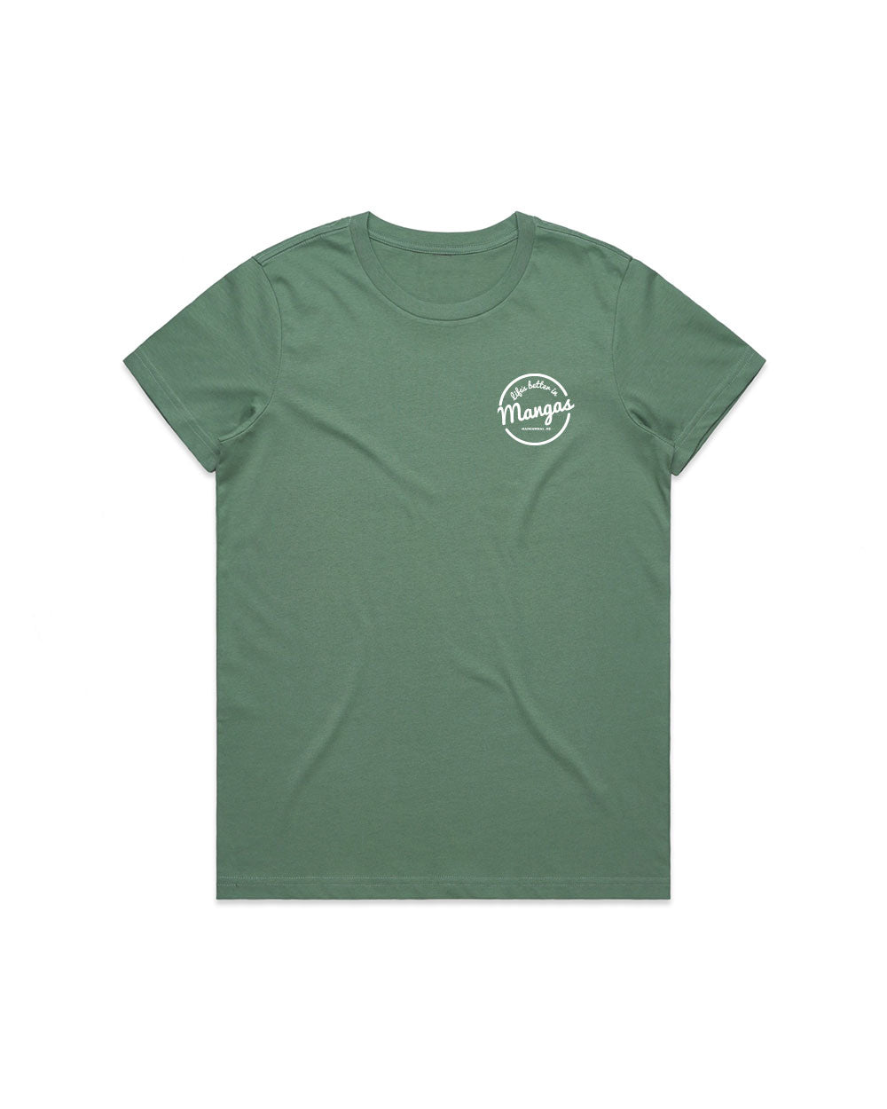 Ladies Life's Better Sage Tee - Threadbox